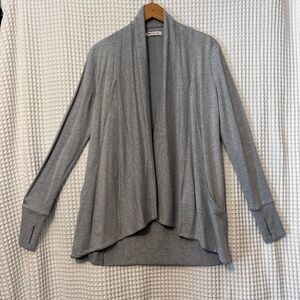 Athleta Pranayama Restore Wrap Cardigan in Light Blue Gray XXS